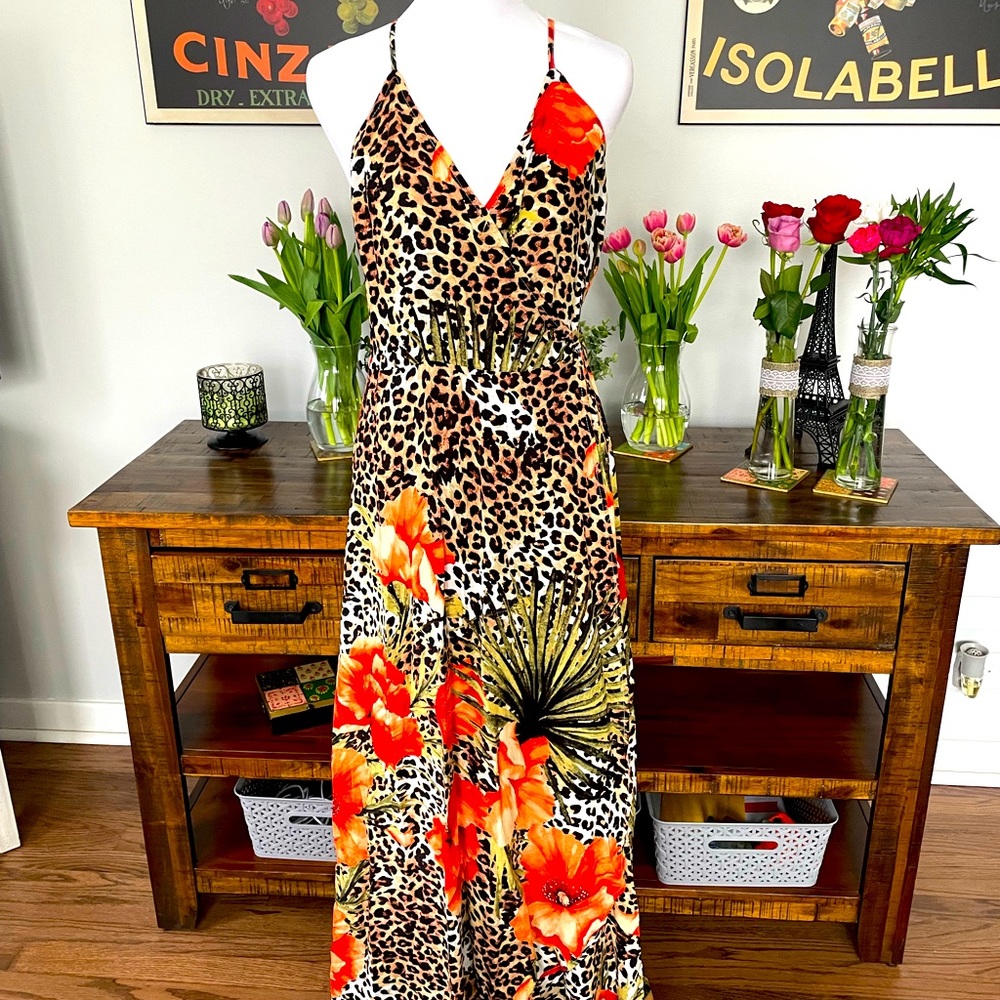 Wrap around maxi dress